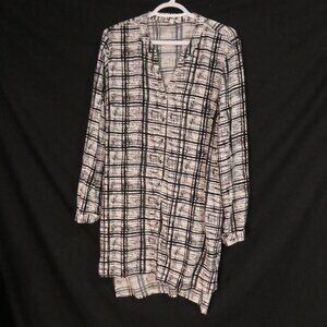 REITMANS | xl - extra large | Plaid Long Sleeve Button-Up Tunic